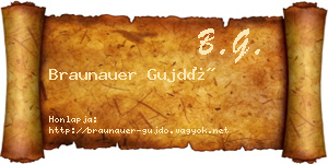 Braunauer Gujdó névjegykártya